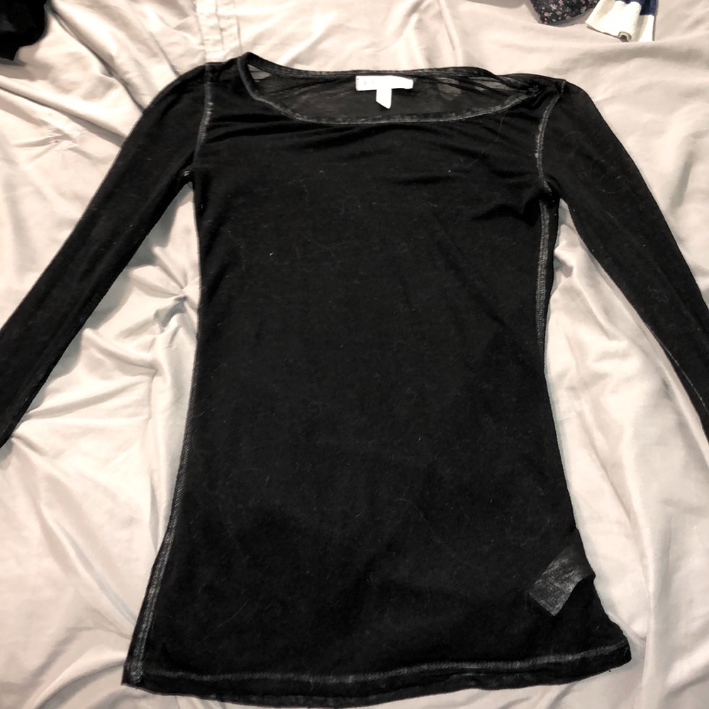 Sheer black long-sleeve